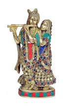 Lord Radha Krishna Idol Figurine Decorative Sculpture With Beautifully  8.5 Inch - £96.90 GBP