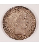 1908-D 10C Barber Dime As Is, Some Light Toning, Beautiful Luster-
show ... - $105.96