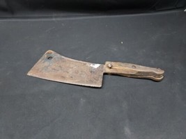 Antique Primitive Meat Cleaver Knife Large For Restoration  - $18.69