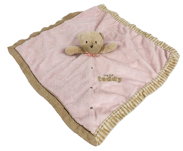 Carters My 1st Teddy Plush Pink Brown Baby Blanket Security Lovey Satin Toy - £23.58 GBP