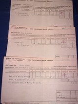 Vintage Kalamazoo City Treasurers Office State Of MI 3 Receipts 1915 - $5.99