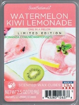 Watermelon Kiwi Lemonade ScentSationals Scented Wax Cubes Tarts Melts Po... - £3.14 GBP
