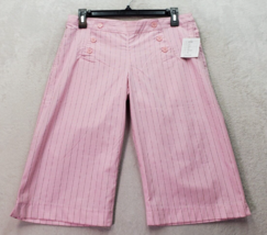 Lux Lux Lux Long Shorts Womens Size 5 Pink Pinstripe Cotton Medium Wash ... - £18.04 GBP