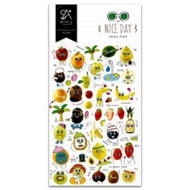 Cute Fruit Stickers Nice Day Kawaii Paper Sticker Sheet Craft Scrapbook Seal New - £3.11 GBP