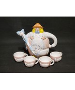 Vintage Department 56 LITTLE BO PEEP Teapot, Lid And MATCHED Cups - 6 Pi... - $28.48 CAD