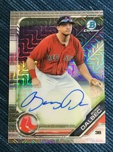 36U~ Bobby Dalbec 2019 Bowman Chrome Mega Box Autograph Mojo Auto Red Sox - $33.80