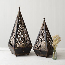 Napoleon Lanterns in distressed metal - 2 - £123.89 GBP