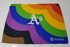 Oakland A&#39;s Support Rally Towel Rainbow Pride Flag Like Wavy Imperfect - £8.90 GBP