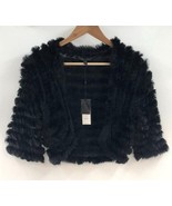 BCBG Maxazria Women&#39;s Peyton Fur Jacket Black Size S w/tags - $1,303.06 MXN