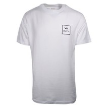 Rvca Men&#39;s White Va Box Regular Fit S/S T-Shirt (S02) - £9.24 GBP