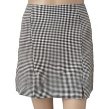 Vintage 90s A Byer Mini Skirt Sz 7 Check Black White Schoolgirl Academia Stretch - £15.97 GBP