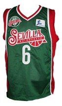 Kristaps Porzingis #6 Sevilla Baloncesto Basketball Jersey New Green Any Size - £27.64 GBP