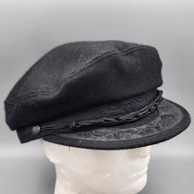 Authentic Greek Fisherman&#39;s Cap - Aegean Wool - Black 62 Size 7 3/4 Made... - $19.99