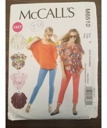 McCalls Sewing Craft Pattern M6510 McCall’s Misses’ Tops &amp; Belt Size Y G... - £3.50 GBP