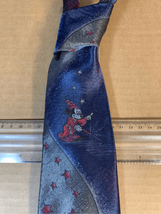 MICKEY MOUSE Silk Neck Tie-BALACINE Blue/Stars Pointed 3”W Men’s Vintage... - £9.70 GBP