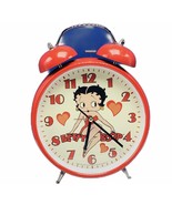 Betty Boop alarm table clock red king feature vtg Working 11&quot; Large Big ... - £58.40 GBP