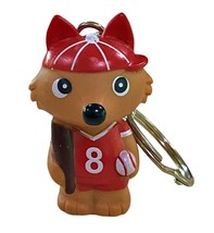 VTG1980s Collectible Star Awards Backpack Keychain Fox Baseball Player 1.5 Inch - £3.05 GBP