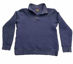 Jack Spade Sweater Mens Medium Blue Half Button Pullover Pillow Stitch - $25.00