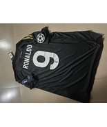 real madrid jersey 2009 2010 shirt cristiano ronaldo black third short s... - $115.54 CAD