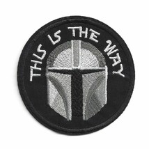 MANDALORIAN IRON ON PATCH 3&quot; Embroidered Applique This Is The Way Star W... - £3.94 GBP