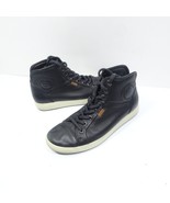 Ecco Soft 7 Womens Size 37 US 6 Black Leather Mid High Top Shoes - $37.17 CAD