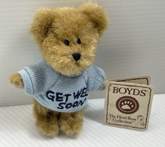 Boyd’s Bear Mini Get Well Soon Blue Message Bear Thinking of Ya Series T... - £36.38 GBP