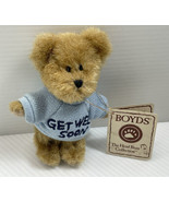 Boyd’s Bear Mini Get Well Soon Blue Message Bear Thinking of Ya Series T... - £36.17 GBP