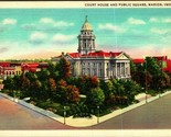 Grant County Court House Public Square Marion Indiana IN Linen Postcard ... - £3.08 GBP