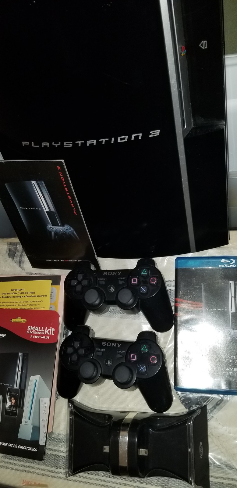 PlayStation 3 40GB System - Bundle Set/2-Controllers/Charging Station + More - £283.52 GBP