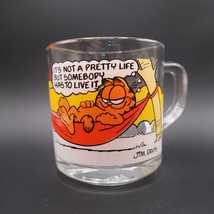 Garfield Glass Coffee Cup Mug Vintage 1978 McDonald&#39;s It&#39;s Not a Pretty Life - £8.02 GBP