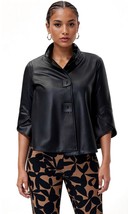 Joseph Ribkoff pleather jacket in black - $173.00