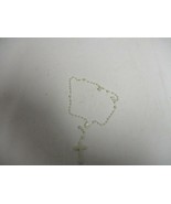 Vintage Catholic Rosary Religious White Plastic Cross  - $67.57 CAD