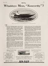 1928 Print Ad Sea Sled Model 23 Runabout Boats W. Mystic &amp; Groton,Connecticut - £16.80 GBP