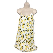 Carolina Belle Montreal Shift Dress Size 6 Lemon Print Spaghetti Straps - £33.81 GBP