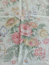 Vtg Jones New York Floral Scarf White Pink 53 x 11&quot; Head Neck Business W... - $28.66