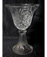 Vintage IMPERIAL 24% Lead Crystal 14.5&quot; Centerpiece Footed Bowl - Czecho... - $54.85 CAD