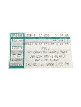 Phish Ticket Stub Irvine Meadows California Thurs Oct 5, 2000 - $25.00