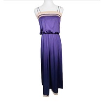 Vintage FLAIR Lingerie Full Length Purple Slip Nightgown Size Medium - £27.23 GBP