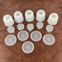 Tupperware Jell-ette Cups Jell-O Dessert Molds Cups Lid Vintage Food Sto... - $23.71