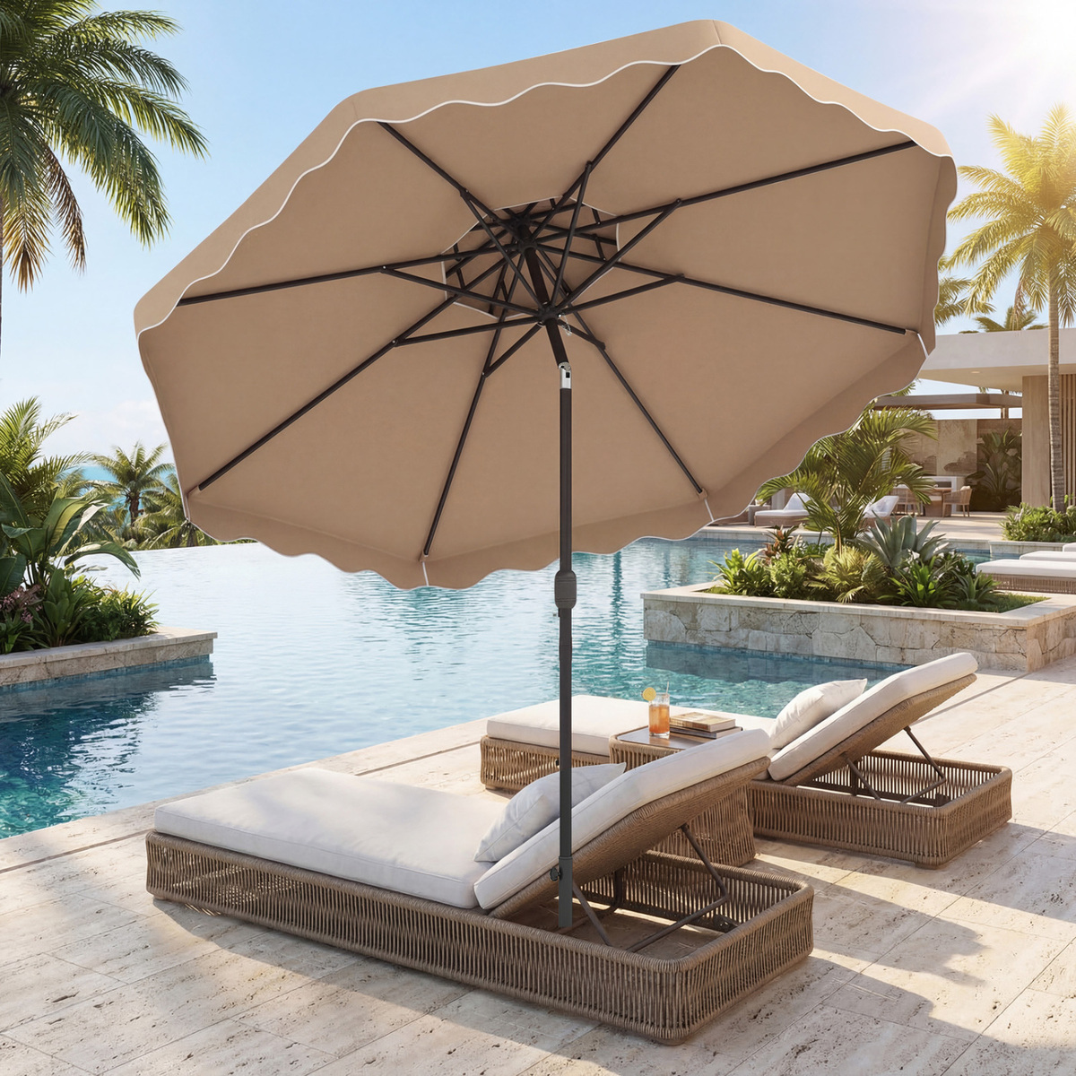 best 6 foot patio umbrella 6.5 ft. x 10 ft. Rectangular Patio Umbrella for Deck, Lawn, Pool in Lime  Green - Bed Bath & Beyond