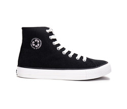 Vegane Turnschuhe aus PET recycelten Bio- Baumwolle gefüttert vulkanisie... - $85.61