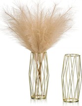 Gold Modern Flower Vases For Centerpieces – Hewory 11Inch Glass Vase, Large,2Pcs - £35.87 GBP