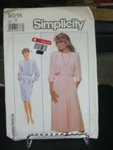 Simplicity 9015 Misses Dress Pattern - Size 12 Bust 34 Waist 26.5 - $7.54