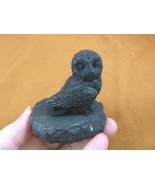 SH-OWL-3) black night sky Owl figurine Shungite stone hand carving owls ... - £20.10 GBP