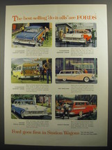 1956 Ford Advertisement -  8-passenger Country Squire, 8-passenger Count... - $18.49