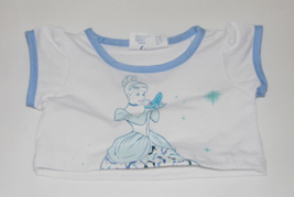 Build a Bear Disney Cinderella White Shirt with Blue Edging - £7.10 GBP