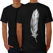 Elegant Feather Shirt Painting Men T-shirt Back - £10.19 GBP