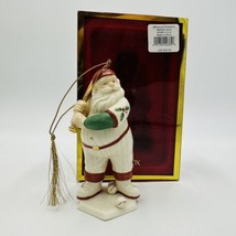 Lenox Baseball Santa Ornament Christmas Figurine Sport Porcelain Box - £93.18 GBP