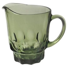 Hazel Atlas Glass Continental Can Co Green Thumbprint Reflection Pitcher 48oz - £12.40 GBP