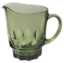 Hazel Atlas Glass Continental Can Co Green Thumbprint Reflection Pitcher 48oz - £12.44 GBP